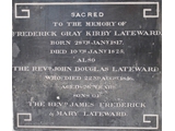 Monument to 2 sons of Rev J F Lateward 