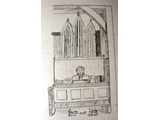 cain playing barrel organ north west corner of nave