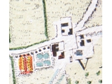 Rocque map 1746 enlarged with details of manor house etc